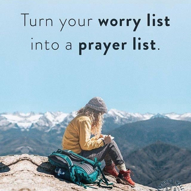 Prayer Over Worrying