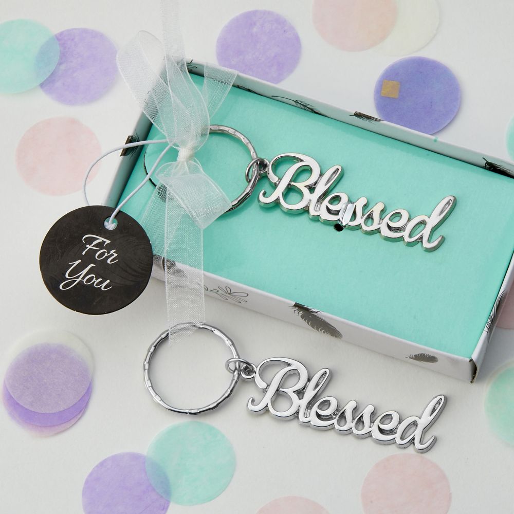 Blessed Metal Key Chain - Silver